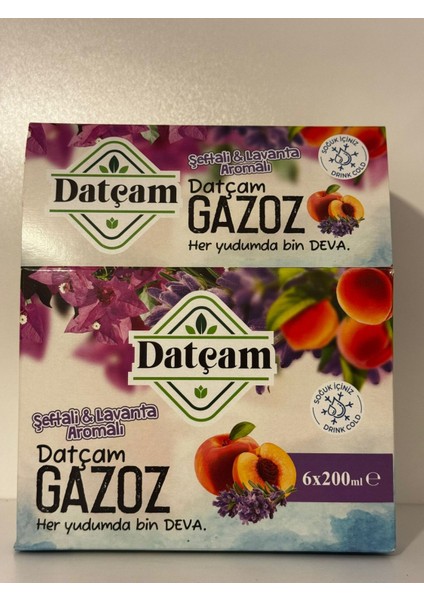 Şeftali & Lavanta Aromalı Datça Gazozu 200 ml 6'lı