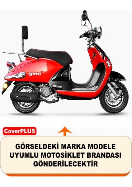 Reflektörlü Siyah Turuncu Dikişli Yuki Legend 50 Pro Arka Çanta Uyumlu Branda Motosiket Brandası Motor Örtüsü Çadır Su Geçirmez Motosiklet Kılıfı Motor Brandası fiyatları