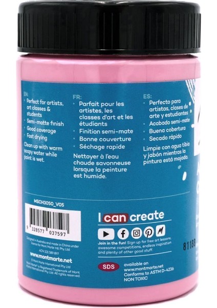 mm Akrilik Renkli Boya Signature 300ML - Pink fiyatları