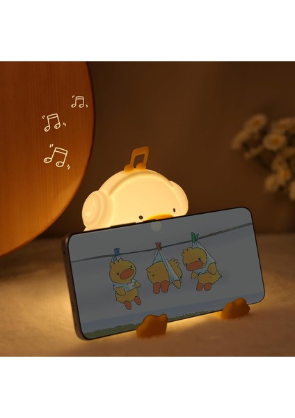 Çocuk Bebek Odası Kulaklık Figür Gece Lambası LED Işıklı Sevimli Figürlü Dokunmatik Silikon Şarjlı fırsatları