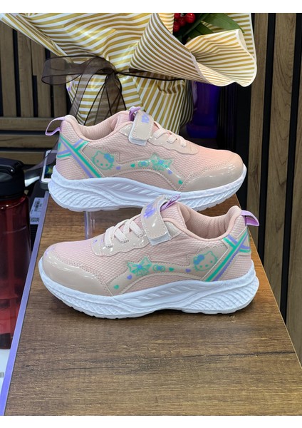 Kız Çocuk Ortopedik Spor Ayakkabı-Pudra-Su Yeşili fiyatları