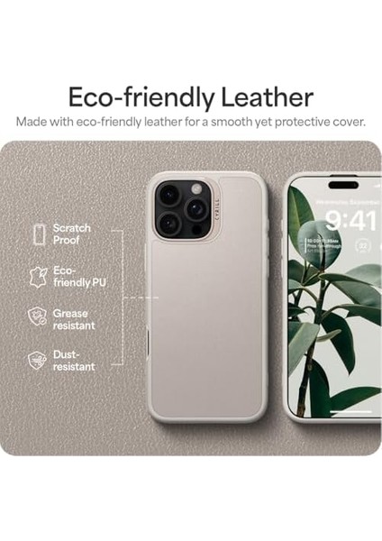 Ciel By Cyrıll iPhone 16 Pro Max Magsafe Kılıf Kajuk Mag Hava Kanalı Teknolojisi™ Askeri Sınıf Koruma Cream Vegan Deri Kapak - ACS08396 fiyatları