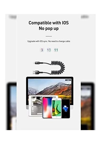 Lightning Spiral Ledli Örgü Kablo 1.8m 2A Siyah fiyatları