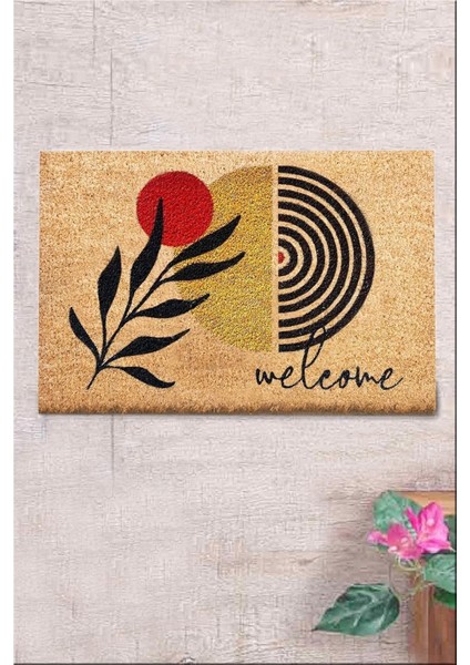 Home Coco Arighe 40X60 cm Doğal Koko Kıl Paspas,hindistan Naturel Kapı Önü Paspası