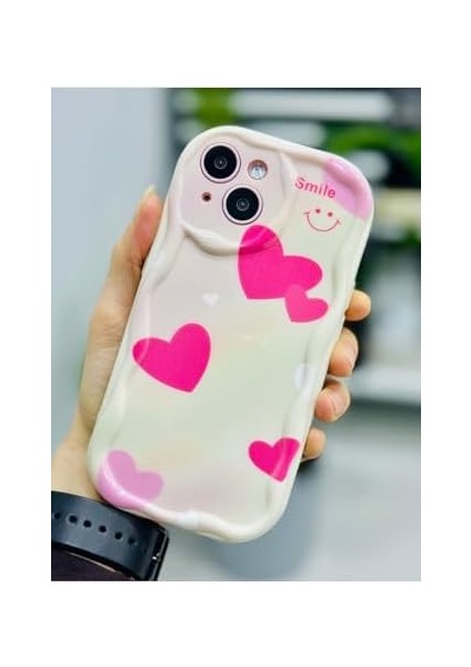 Aksesuar Iphone 15 ile Uyumlu Smile Kalp Baskı Desenli Silikon Kılıf fiyatları