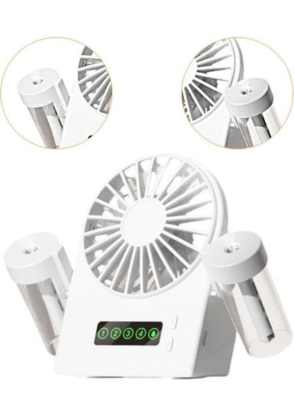 Taşınabilir Masaüstü Su Hazneli USB Şarjlı 4 Kademe Fan Vantilatör Soğutucu F8 fiyatları