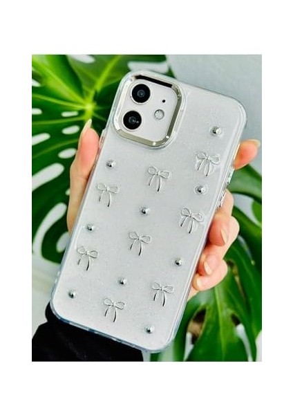 Aksesuar Iphone 12 ve 12 Pro Uyumlu Mini Fiyonk Tasarım Oyuncaklı Esnek Silikon Kılıf - Minifiyonk modelleri