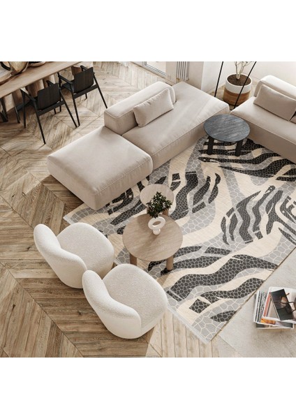 Modern Gri Pamuk Dikdörtgen Modern Desenli Pamuk Makinada Yıkanabilir Hav Toz Vermez Leke Tutmayan Kaymaz Taban Dijital Makine Baskı Salon Yolluk Mutfak Halı fırsatları