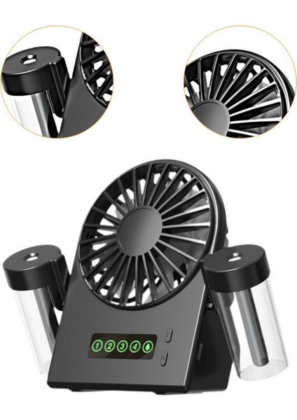Taşınabilir Masaüstü Su Hazneli USB Şarjlı 4 Kademe Fan Vantilatör Soğutucu F8 fiyatları