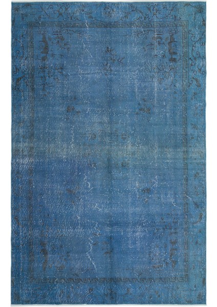 Ikat Mavi Ikat Ipek Modern Desenli Yün Hav Toz Vermez Leke Tutmayan Salon Yolluk Mutfak El Dokuma Halı