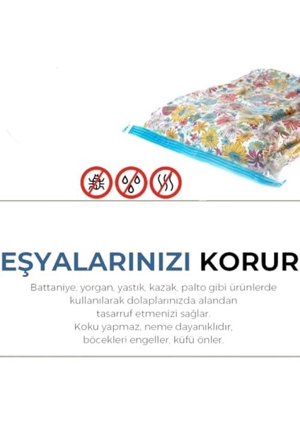 Vakumlu Hurç Poşet Setleri, Her Kullanıma Uygun 5 Parça, 2 Adet 50X70, 2 Adet 55X90, 1 Adet 80X100 fiyatları
