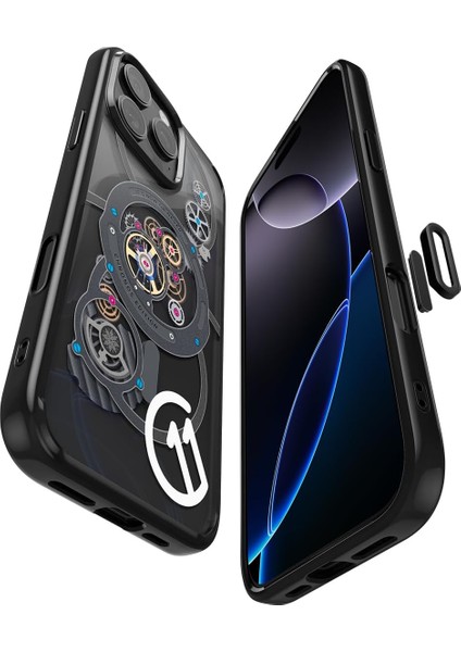 iPhone 16 Pro Ince Magsafe Kılıf Ultra Hybrid T Force Kamera Butonu Sararma Karşıtı Duraclear™ Hava Kanalı Teknolojisi™ Askeri Sınıf Koruma Magfit C11 Chronos Tasarım Kapak - ACS09193