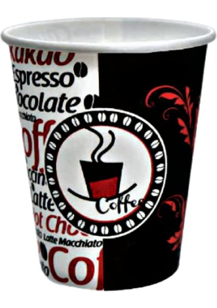 Cup - [ Aygün Cup ] 8 Oz Karton Bardak - 250 ml - 160 Adet Kaliteli Otomat Bardağı, Sızdırmaz (Kırmızı)