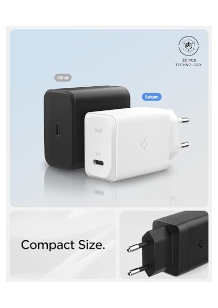 65W Usb-C Hızlı Şarj Aleti + 2 Metre Örgü Kablo Pps 2.0 / Isı Düşürücü Gan Destekli Akım Korumalı Güç Adaptörü Super Hızlı Şarj iPhone & Android & iPad & MacBook Type-C White - ACH05476 modelleri