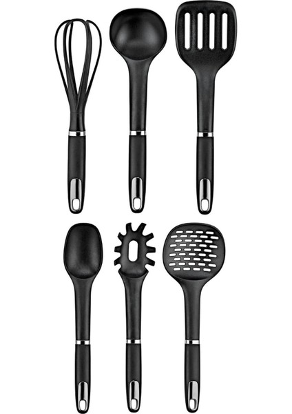 Ahmet 6 Parça Lüks Servis Seti, Mat Krom, Mat Krom