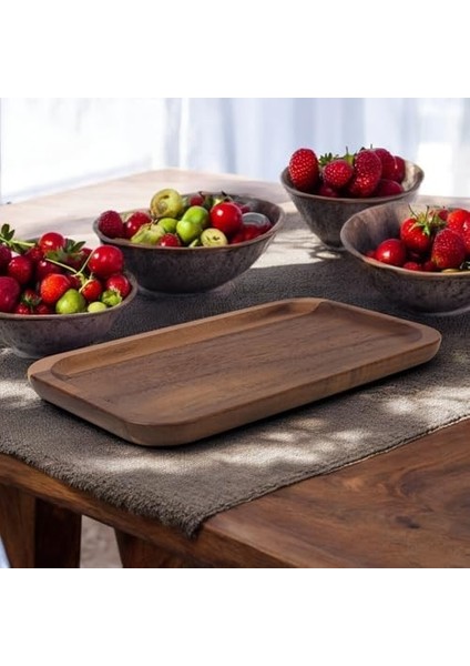 Doğal Akasya Ağacından Sunum Tabağı, Akasya Meze Tabağı, Akasya Peynir Sunum Tabağı, Akasya Salata Tabağı (25CM*14CM*1.5CM) modelleri