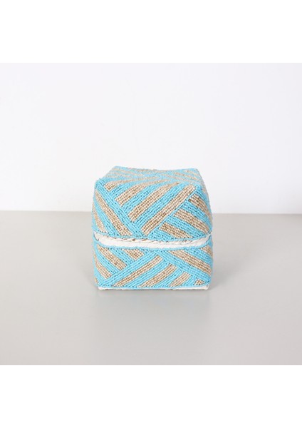 Mylamp Bali Flat Boncuklu Bambu Saklama Kutusu M