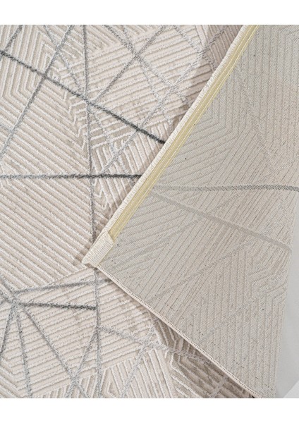 Canna-Lily Geometrik Gri Pamuk Dikdörtgen Modern Desenli Akrilik Hav Vermeyen Leke Tutmayan Kolay Temizlenen Yumuşak Makine Salon Yolluk Mutfak Halı modelleri