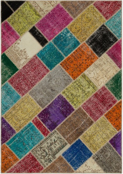 Atina Yeşil Eskitme Yün Modern Desenli Yün Hav Toz Vermez Leke Tutmayan Salon Yolluk Mutfak El Dokuma Halı