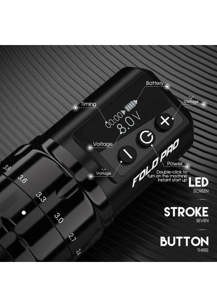 Fold Pro With Dual Battery - Kablosuz Dövme Makinesi modelleri