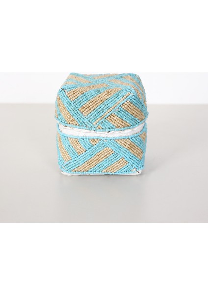 Mylamp Bali Flat Boncuklu Bambu Saklama Kutusu S