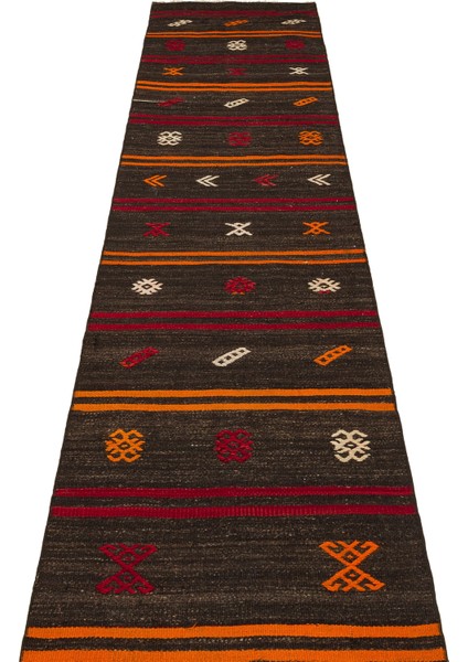 Teselya Kahverengi Çizgili Yün Modern Desenli Yün Hav Toz Vermez Leke Tutmayan Salon Yolluk Mutfak El Dokuma Halı modelleri