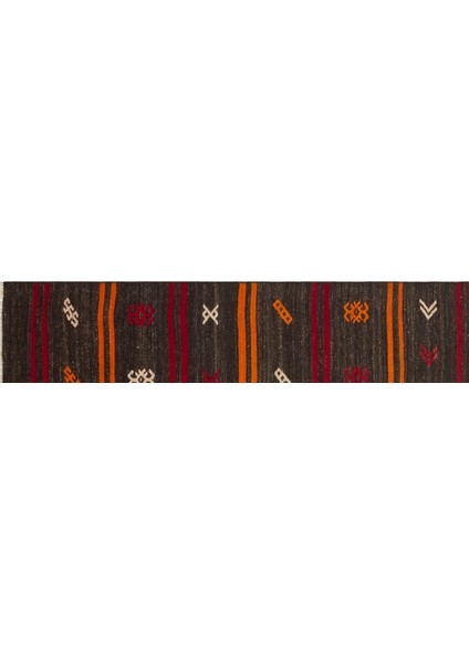 Teselya Kahverengi Çizgili Yün Modern Desenli Yün Hav Toz Vermez Leke Tutmayan Salon Yolluk Mutfak El Dokuma Halı fırsatları