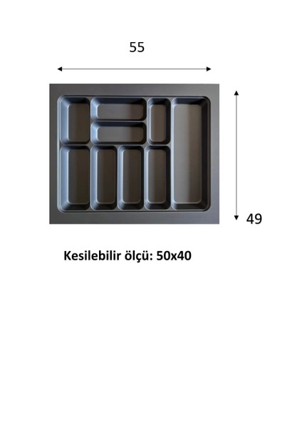 55X49 Eco Lüks Modüler Kaşıklık -20354