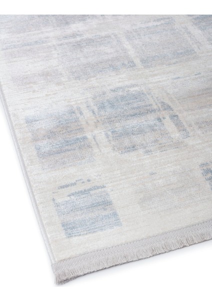 Zoya Geometrik Mavi Viskon Dikdörtgen Modern Desenli Akrilik Hav Vermeyen Leke Tutmayan Kolay Temizlenen Yumuşak Makine Salon Yolluk Mutfak Halı fiyatları