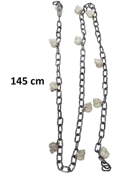 Cadılar Bayramı Kuru Kafalı Plastik Zincir halloween Parti Dekoru 145 cm fiyatları