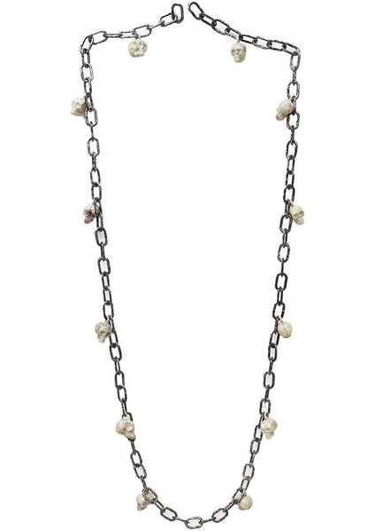 Cadılar Bayramı Kuru Kafalı Plastik Zincir halloween Parti Dekoru 145 cm modelleri