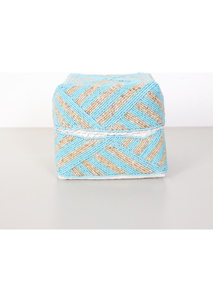 Mylamp Bali Flat Boncuklu Bambu Saklama Kutusu L