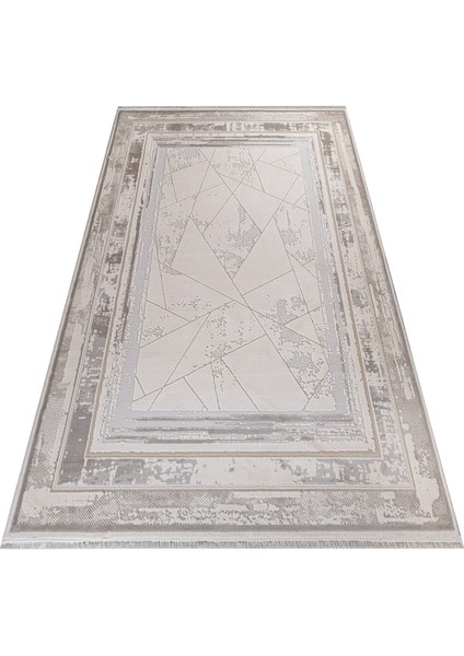 Rola Çerçeveli Krem Akrilik Dikdörtgen Modern Desenli Akrilik Hav Vermeyen Leke Tutmayan Kolay Temizlenen Yumuşak Makine Salon Yolluk Mutfak Halı fırsatları