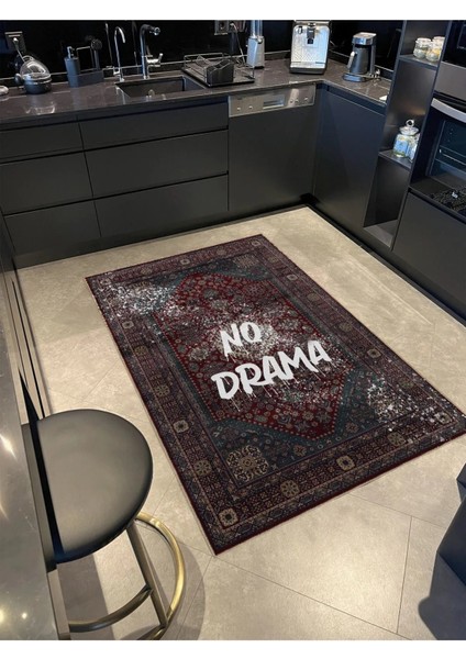 Drom Dokuma Taban Makinede Yıkanabilen Kilim Kaymaz Şönil No Drama Yazılı Modern Kreatif Halı fiyatları
