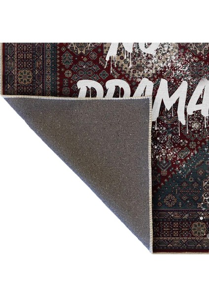 Drom Dokuma Taban Makinede Yıkanabilen Kilim Kaymaz Şönil No Drama Yazılı Modern Kreatif Halı fırsatları
