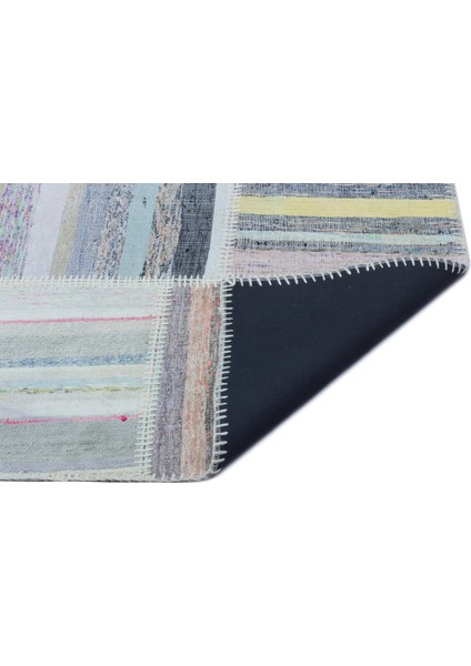 Teselya Pembe Patchwork Yün Modern Desenli Yün Hav Toz Vermez Leke Tutmayan Salon Yolluk Mutfak El Dokuma Halı indirimleri