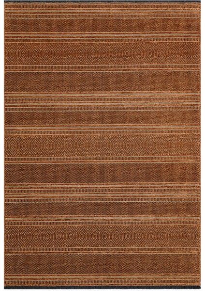 Atlanta Kiremit Geometrik Etnik Modern Desenli Hav Vermeyen Leke Tutmayan Kolay Temizlenen Yumuşak Makine Salon Yolluk Mutfak Halı