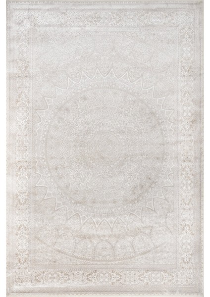 Krem Klasik Etnik Modern Desenli Pamuk Makinada Yıkanabilir Hav Toz Vermez Leke Tutmayan Kaymaz Taban Dijital Makine Baskı Salon Yolluk Mutfak Halı