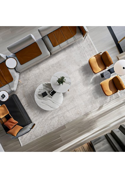 Krem Klasik Etnik Modern Desenli Pamuk Makinada Yıkanabilir Hav Toz Vermez Leke Tutmayan Kaymaz Taban Dijital Makine Baskı Salon Yolluk Mutfak Halı modelleri