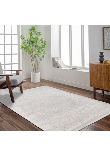 Krem Klasik Etnik Modern Desenli Pamuk Makinada Yıkanabilir Hav Toz Vermez Leke Tutmayan Kaymaz Taban Dijital Makine Baskı Salon Yolluk Mutfak Halı fırsatları