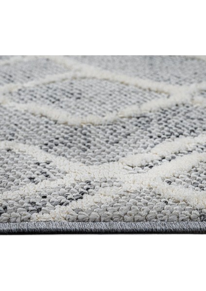 Farida Geometrik Gri Polyester Dikdörtgen Modern Desenli Akrilik Hav Vermeyen Leke Tutmayan Kolay Temizlenen Yumuşak Makine Salon Yolluk Mutfak Halı modelleri
