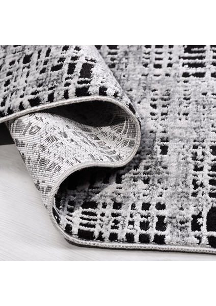 Siyah Modern Etnik Desenli Akrilik Hav Vermeyen Leke Tutmayan Kolay Temizlenen Yumuşak Makine Salon Yolluk Mutfak Halı fiyatları