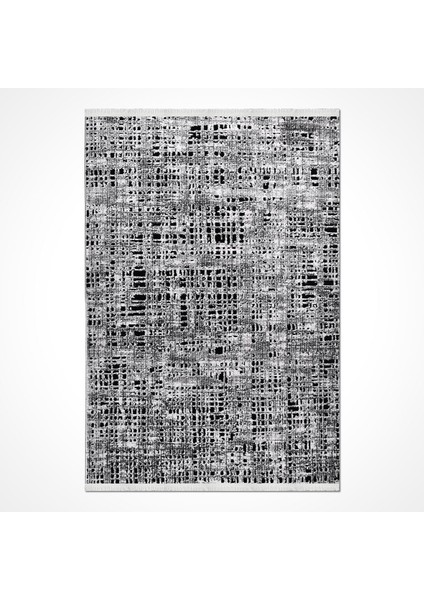 Siyah Modern Etnik Desenli Akrilik Hav Vermeyen Leke Tutmayan Kolay Temizlenen Yumuşak Makine Salon Yolluk Mutfak Halı fırsatları