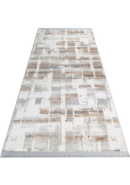 Shahd Modern Gri Akrilik Dikdörtgen Modern Desenli Akrilik Hav Vermeyen Leke Tutmayan Kolay Temizlenen Yumuşak Makine Salon Yolluk Mutfak Halı indirimleri