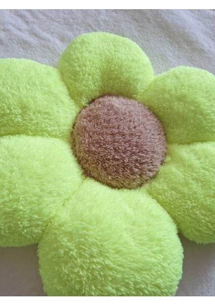 Papatya Yastık Yumuşak Peluş 47X 47 cm Büyük Boy Yastık & Minder -Neon Sarı fiyatları