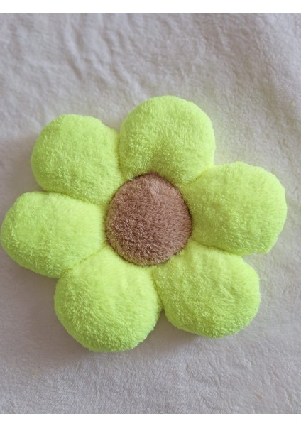 Papatya Yastık Yumuşak Peluş 47X 47 cm Büyük Boy Yastık & Minder -Neon Sarı modelleri