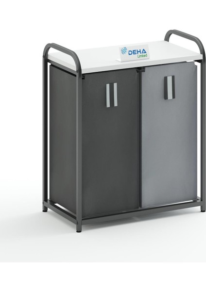 Ikili Renkli ve Beyazlar Için Çamaşır Sepeti Banyo Dolabı Kirli Sepetli Banyo Düzenleyici Çamaşırlık