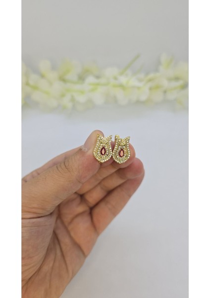 14 Ayar Altın Kaplama Zirkon Taşlı Kadın Küpe – Zarif ve Işıltılı (M12) indirimleri