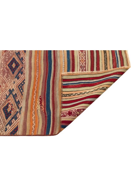 Teselya Bej Çizgili Yün Modern Desenli Yün Hav Toz Vermez Leke Tutmayan Salon Yolluk Mutfak El Dokuma Halı fiyatları