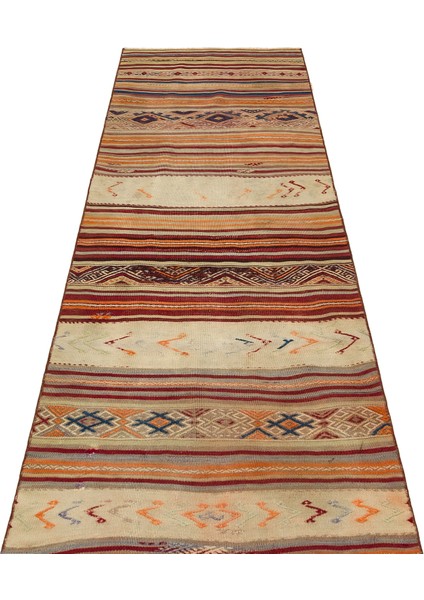 Teselya Bej Çizgili Yün Modern Desenli Yün Hav Toz Vermez Leke Tutmayan Salon Yolluk Mutfak El Dokuma Halı modelleri